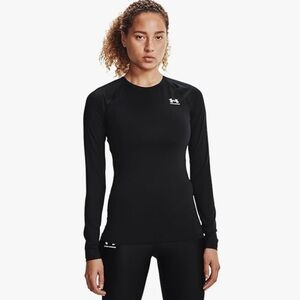 Under Armour M black Run heat gear long sleeve top shirt